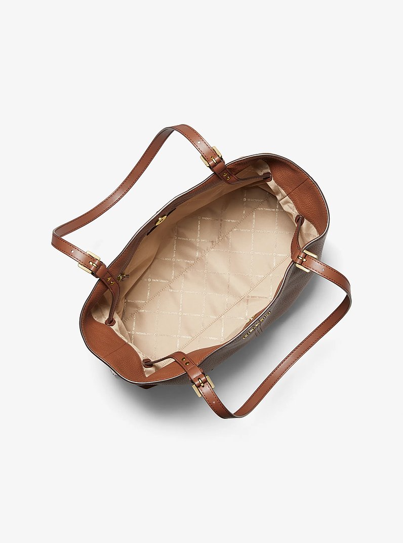 Borsa tote Lenox grande in pelle in CUOIO | Michael Kors