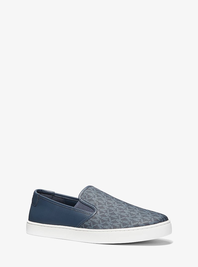 Cal Logo and Leather Slip-On Sneaker in ADMIRAL | Michael Kors
