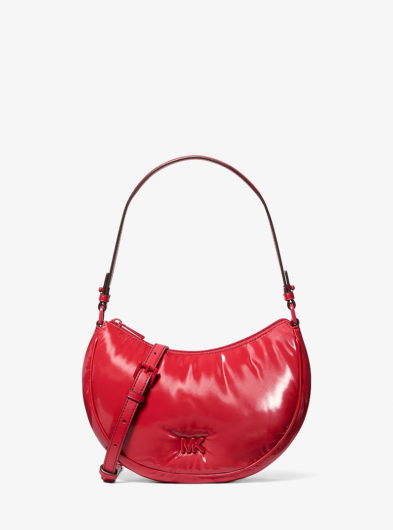 Kyla Small Puffy Convertible Pochette in CRIMSON | Michael Kors
