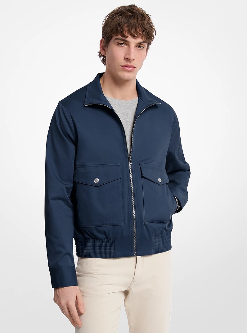 Bomber Harrington in cotone stretch in NOTTE | Michael Kors