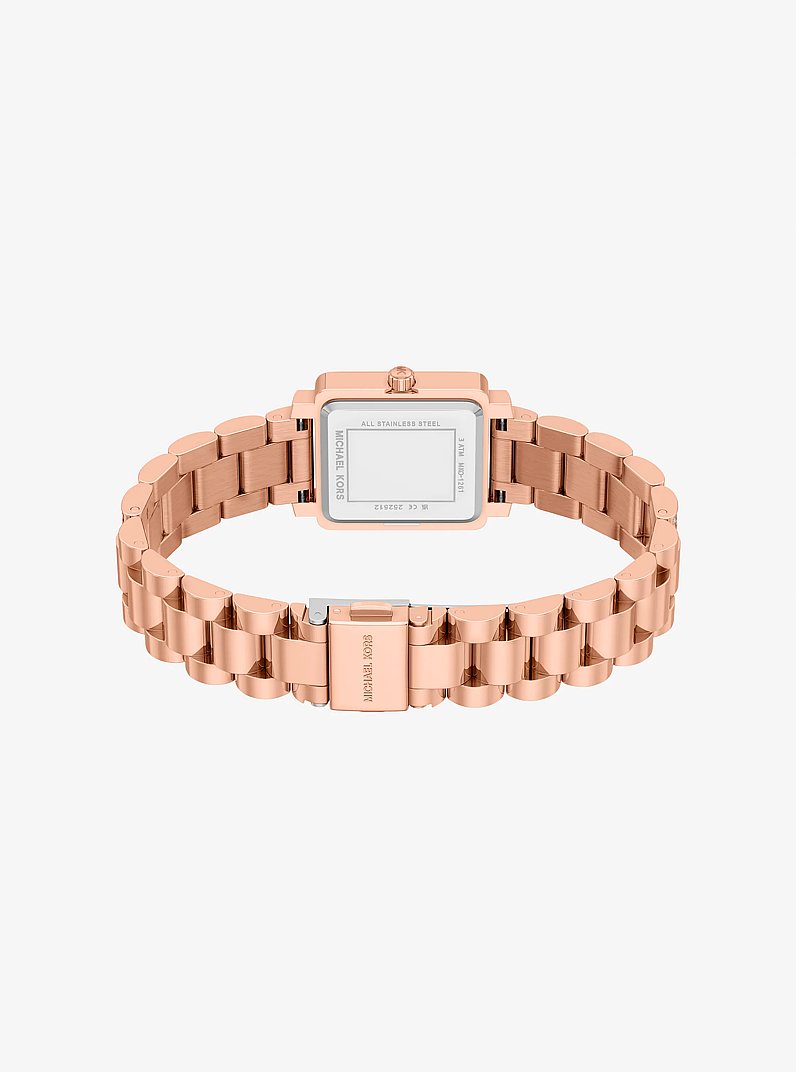 Petite Gwynn Pav&eacute; Rose Gold-Tone Watch in ROSE GOLD | Michael Kors