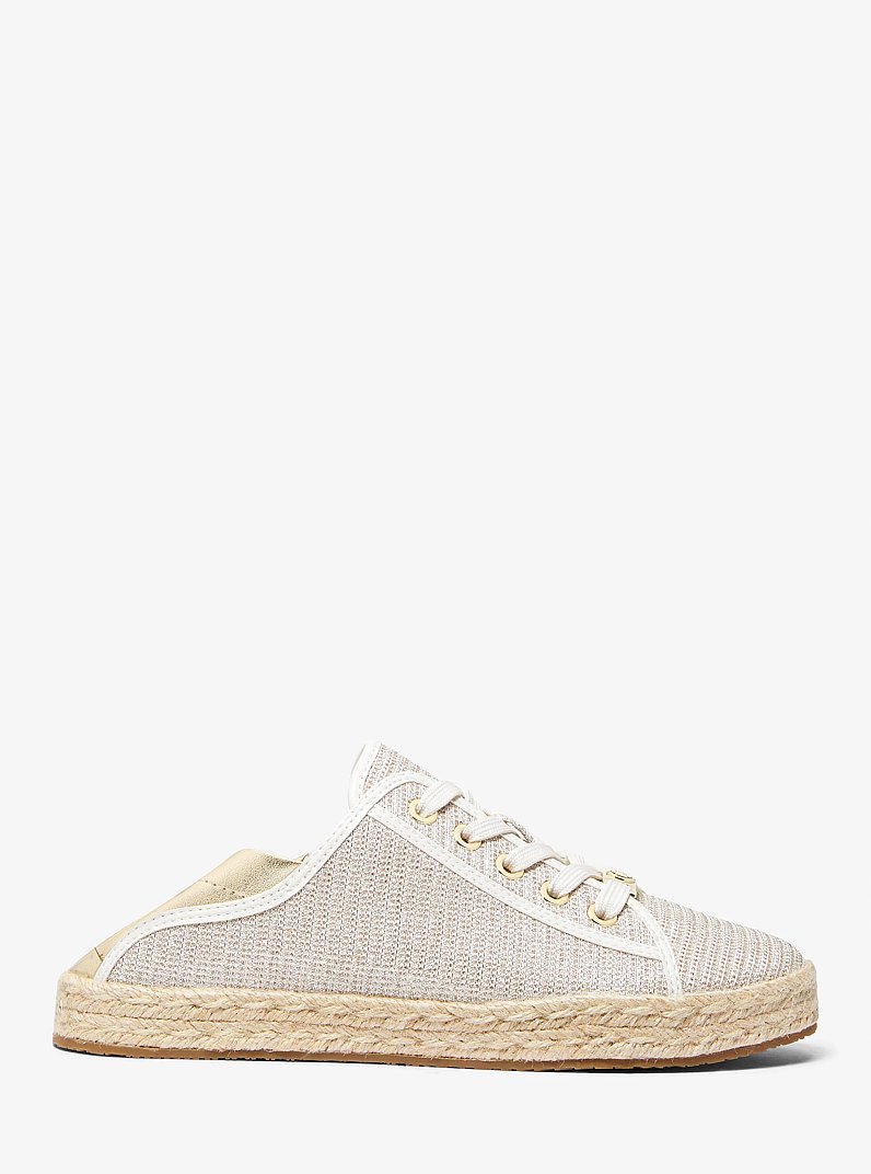 Espadrille Libby en maille &agrave; cha&icirc;nes scintillante &agrave; contrefort pliable