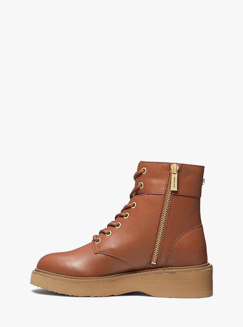 Aniya Combat Boot in LUGGAGE | Michael Kors