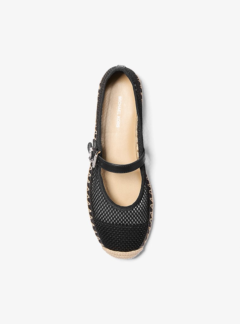 Lynn Mesh Ballet Espadrille in BLACK | Michael Kors