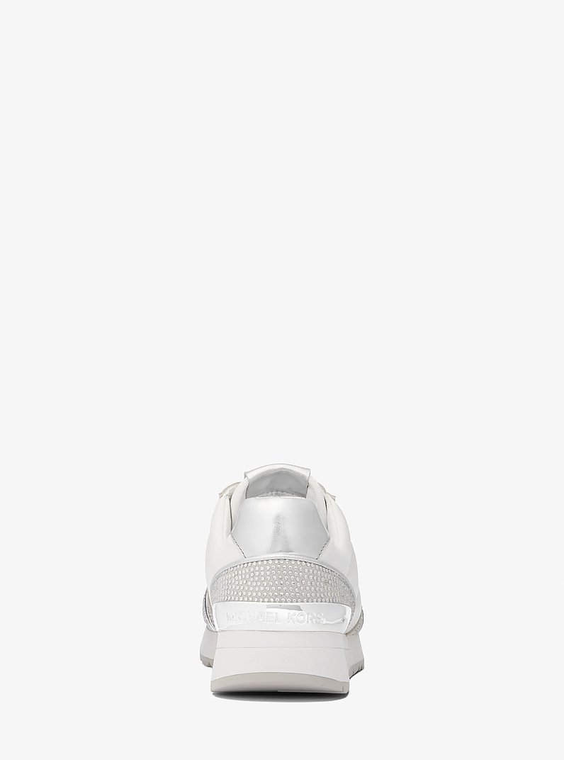 Zapatilla Andi de cuero acolchado con adornos met&aacute;licos in ALUMINIO MULTICOLOR | Michael Kors