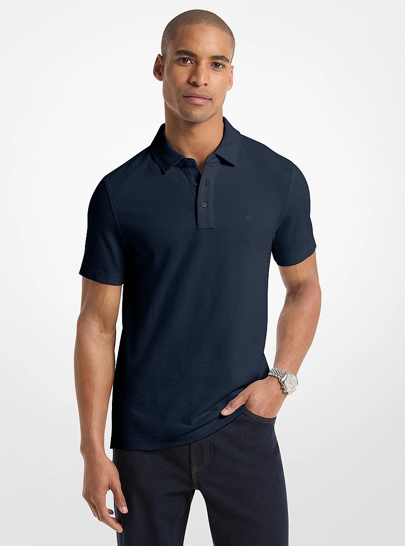 Pima Cotton Piqu&eacute; Polo Shirt in MIDNIGHT | Michael Kors