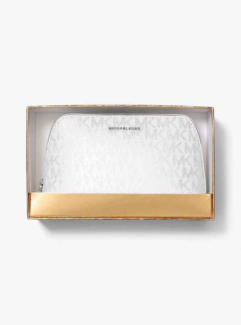 Kit da viaggio Jet Set piccolo con logo metallizzato in BIANCO OTTICO | Michael Kors