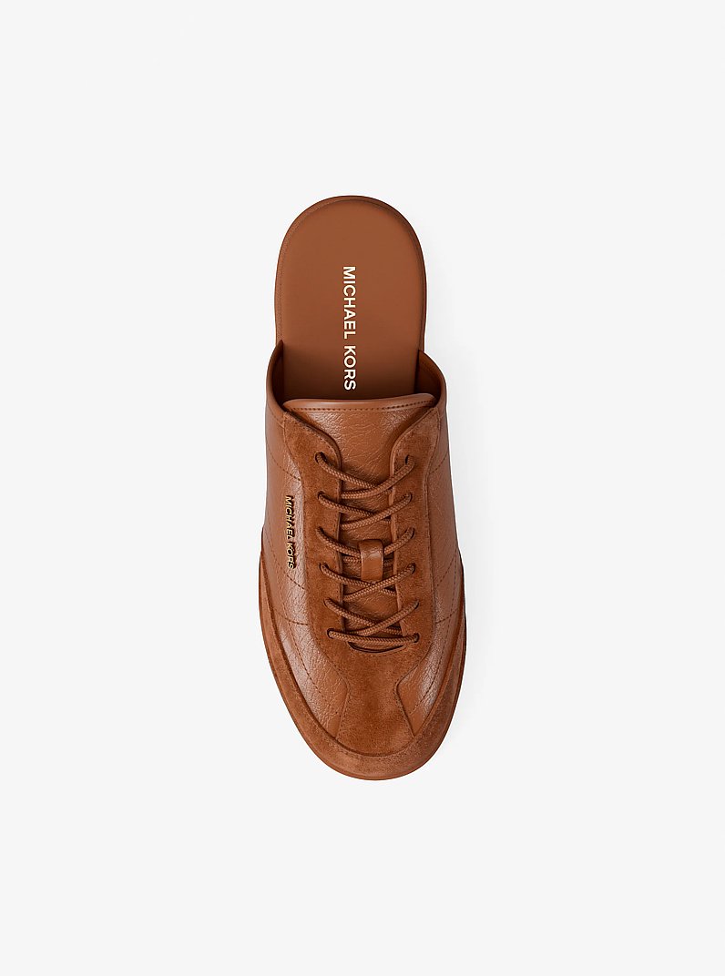 Nolan Leather Mule in LUGGAGE | Michael Kors