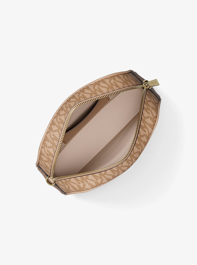 Camera bag a tracolla Jet Set piccola con logo in CACHI | Michael Kors