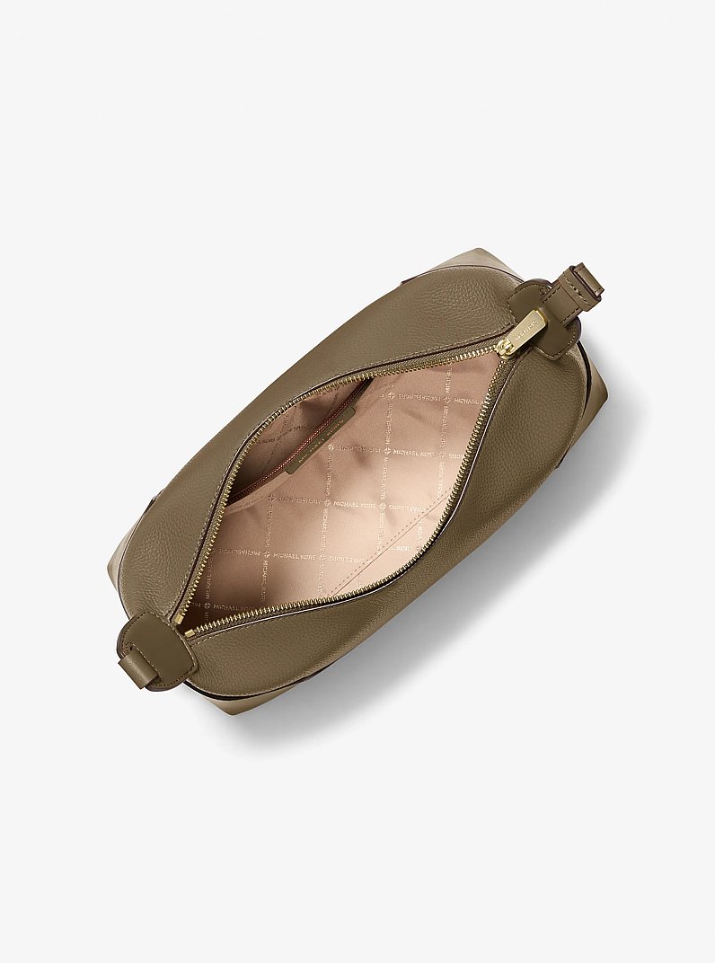 Teddi Medium Textured Slouch Shouder Bag in LODEN | Michael Kors