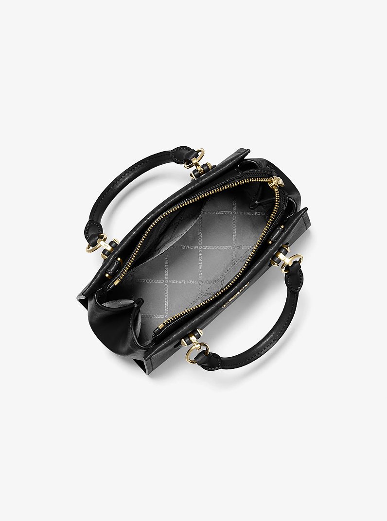 Bandolera Marilyn peque&ntilde;a de piel saffiano in NEGRO | Michael Kors