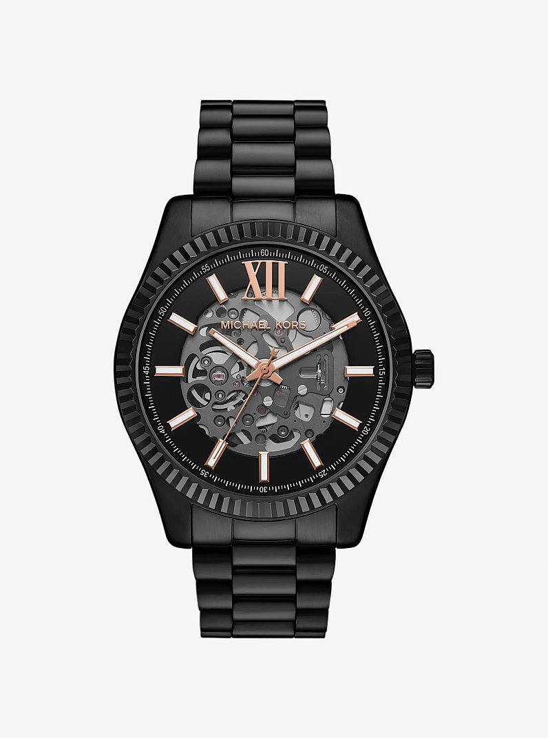 Montre Lexington noire surdimensionn&eacute;e in NOIR | Michael Kors