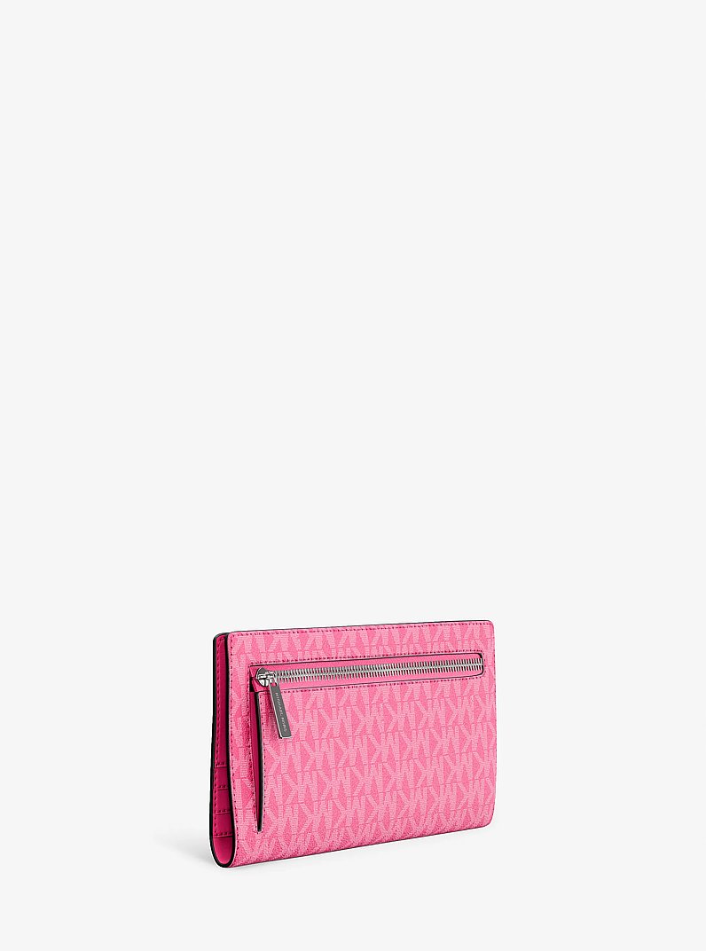 Carson Large Signature Logo Wallet in DRAGONFRUIT | Michael Kors