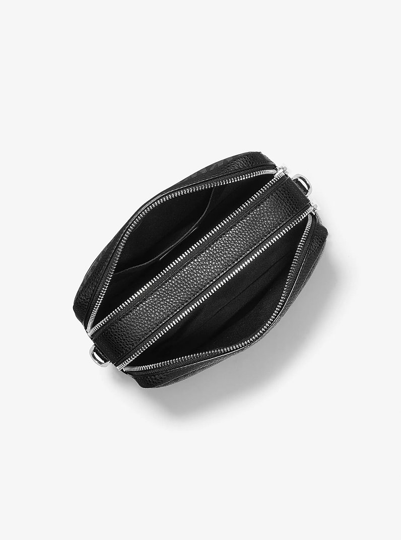 Bryant Medium Signature Logo Camera Crossbody Bag in BLACK | Michael Kors