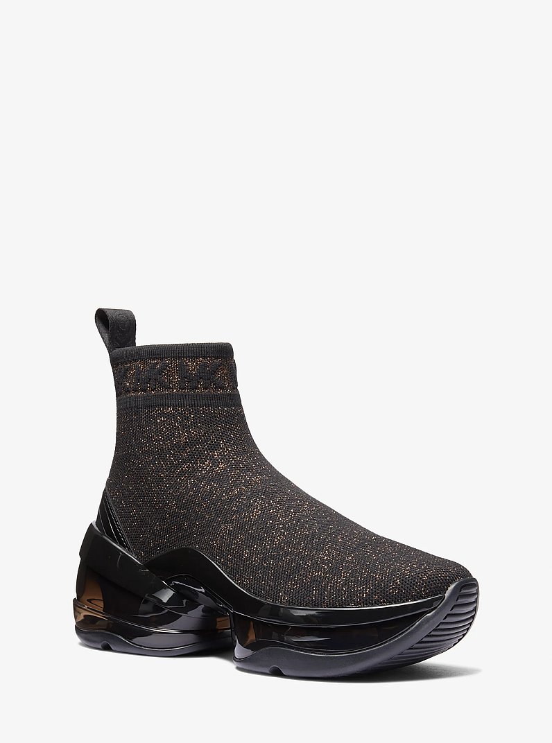 Olympia Extreme Metallic Stretch Knit Sock Sneaker