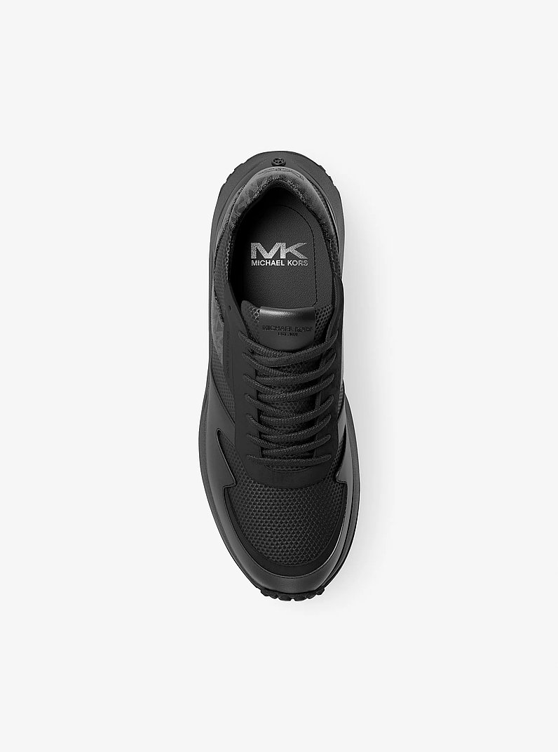 Dax Mixed-Media Trainer in BLACK | Michael Kors