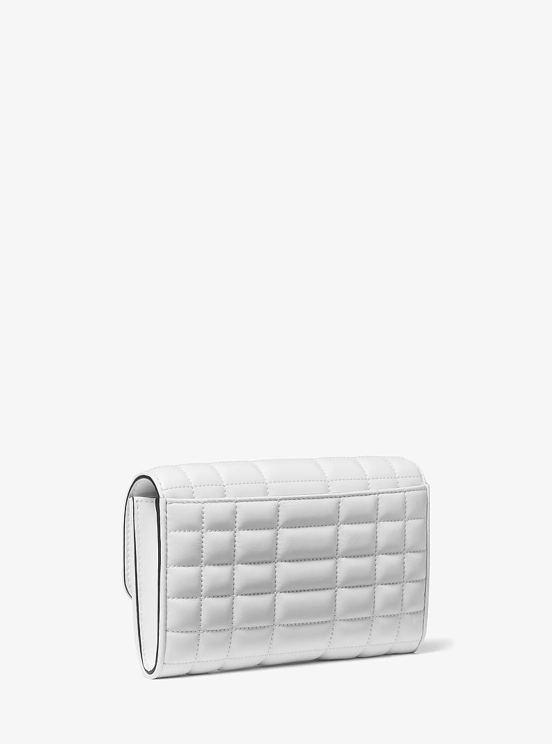 Bandolera Tribeca grande transformable de piel in BLANCO INTENSO | Michael Kors