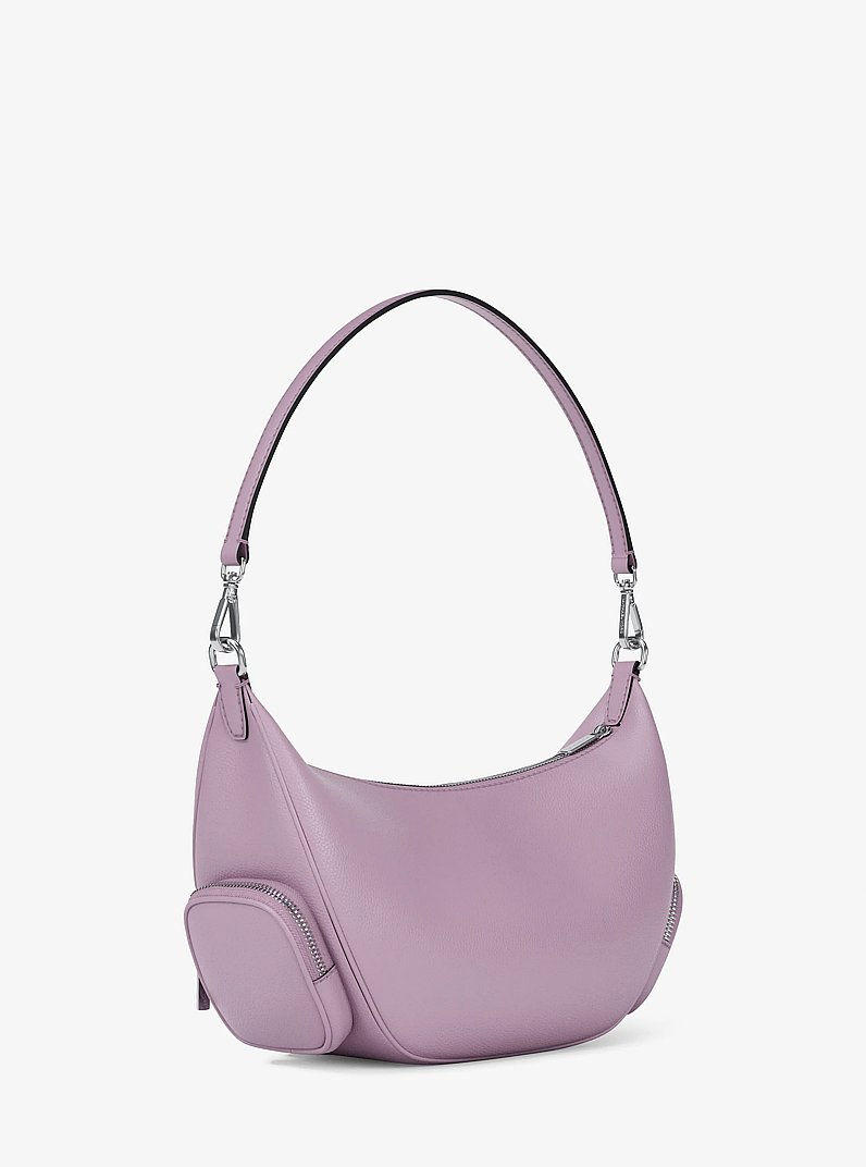 Sac &agrave; &eacute;paule convertible Merritt de taille moyenne en cuir grain&eacute; in QUARTZ P&Acirc;LE | Michael Kors
