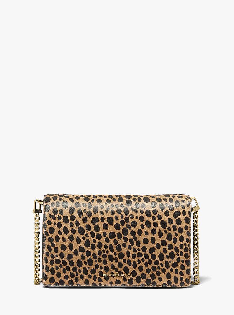Umh&auml;ngetasche Jet Set Medium aus Kalbshaar mit Gepardenmuster in HUSK MULTI | Michael Kors