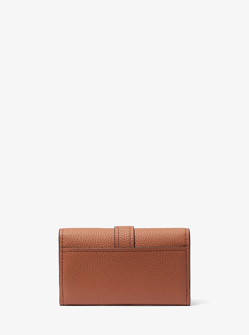 Nolita Medium Pebbled Leather Tri-Fold Wallet in LUGGAGE | Michael Kors