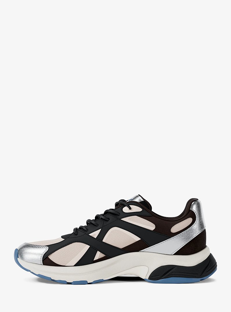 Leo Mixed-Media Trainer in CHOCOLATE COMBO | Michael Kors