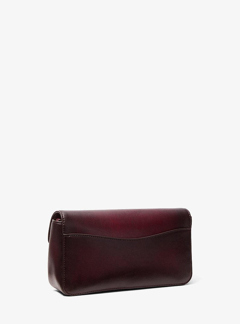 Kacey Medium Burnished Shoulder Bag in MAROON | Michael Kors