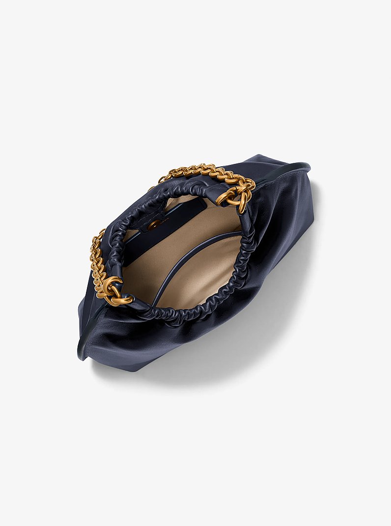 Pochette Indie Medium aus Leder in BLAUGR&Uuml;NES KLEID | Michael Kors