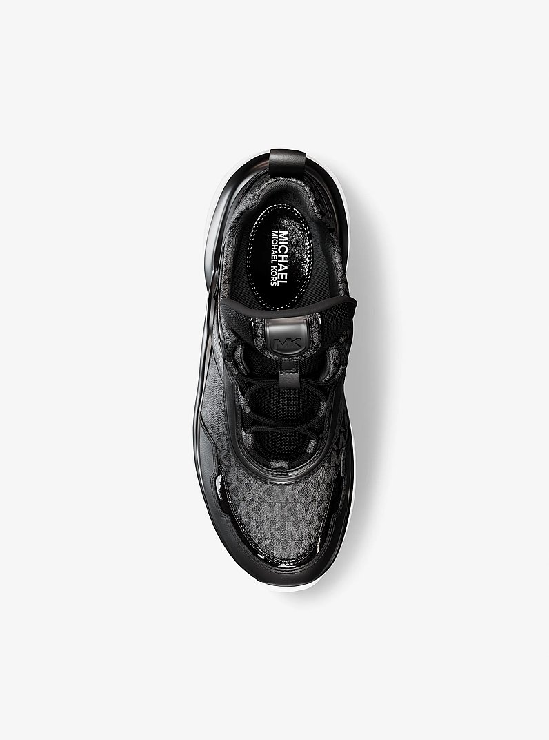 Olympia Signature Logo Trainer in BLACK | Michael Kors