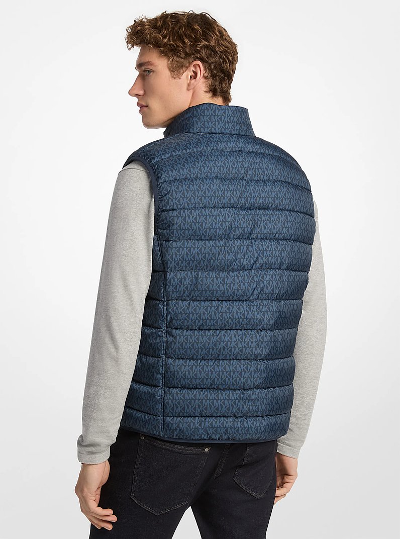 Abbou Signature Logo Reversible Vest in MIDNIGHT | Michael Kors