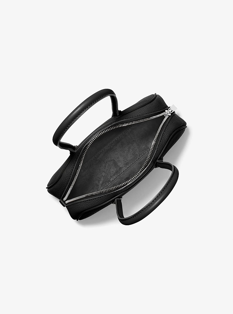 Lulu Small Pebbled Leather Satchel in BLACK - Sale | Michael Kors [US]