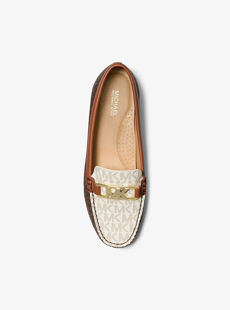 Camila Logo Moccasin in BROWN MULTI | Michael Kors