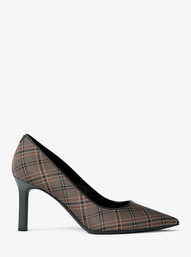 Willa Plaid Print Pump in MUSHROOM MLTI | Michael Kors