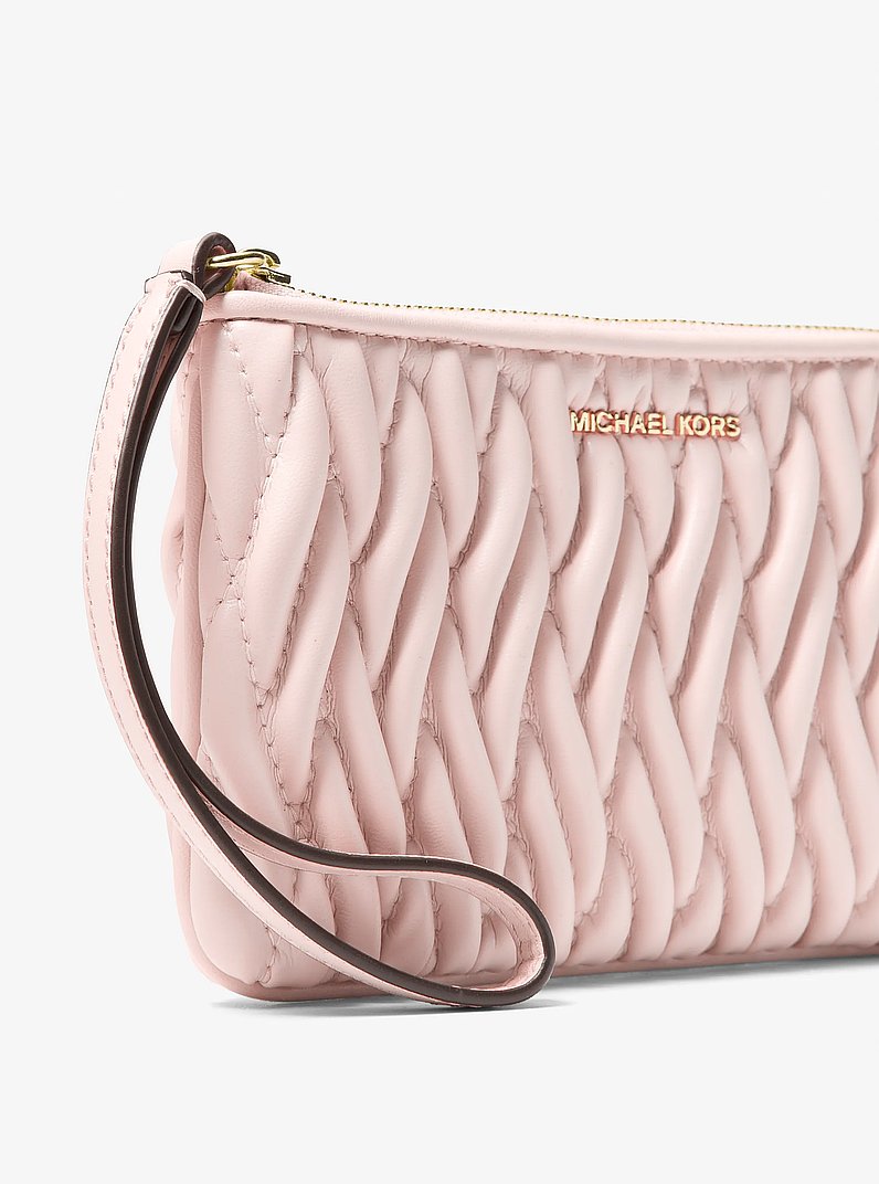 Bolso de pulsera Jet Set Travel peque&ntilde;o con matelass&eacute; in ROS&Aacute;CEO POLVORIENTO | Michael Kors