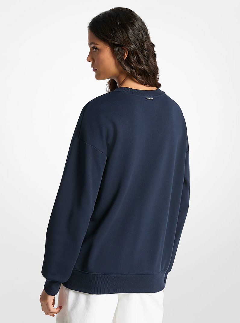Pullover aus Baumwolle mit Logopr&auml;gung in MIDNIGHTBLUE | Michael Kors