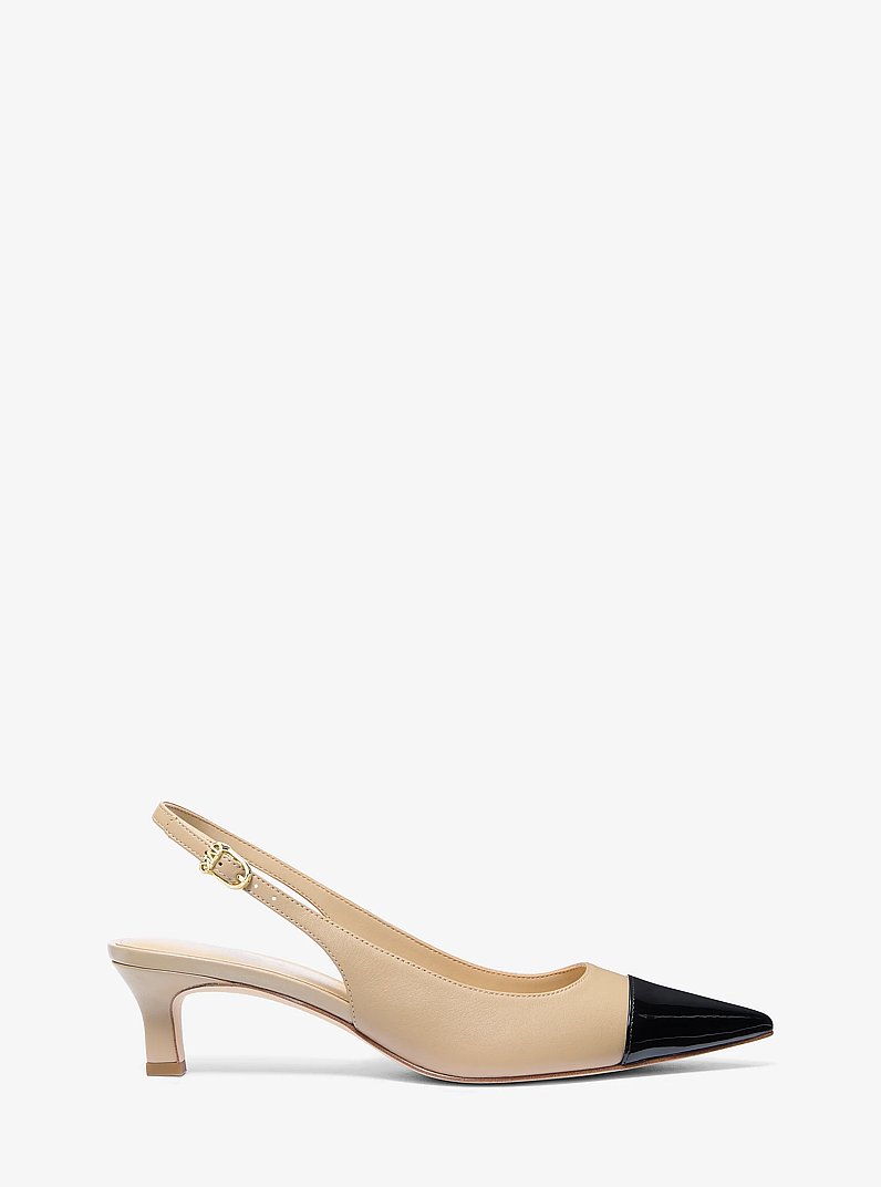 Amara Leather Slingback Pump in KHAKI | Michael Kors