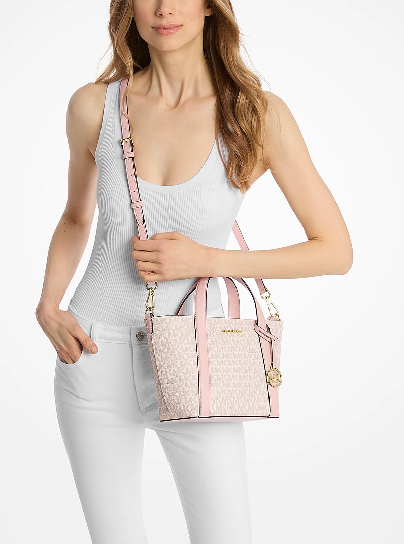 Pratt Small Signature Logo Tote Bag in PWD BLSH MLT | Michael Kors