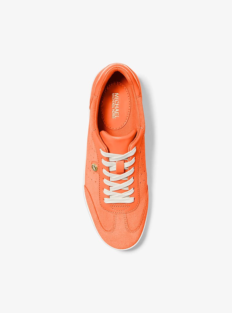 Scotty Suede Sneaker in OPTIC ORANGE | Michael Kors