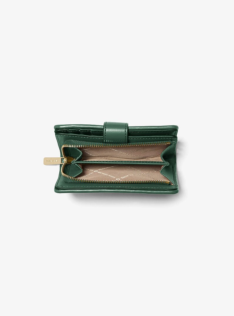 Jet Set Medium Woven Wallet in MOSS | Michael Kors