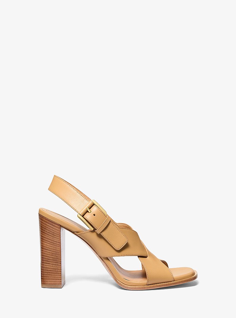Jasmine Leather Sandal in CAY&Uacute; | Michael Kors