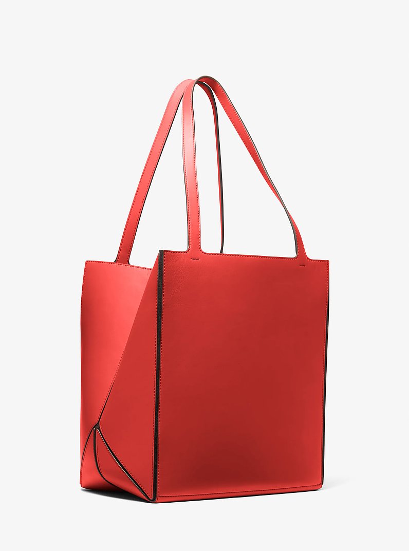 Jordi Large Leather Tote Bag in BURNT SIENNA | Michael Kors