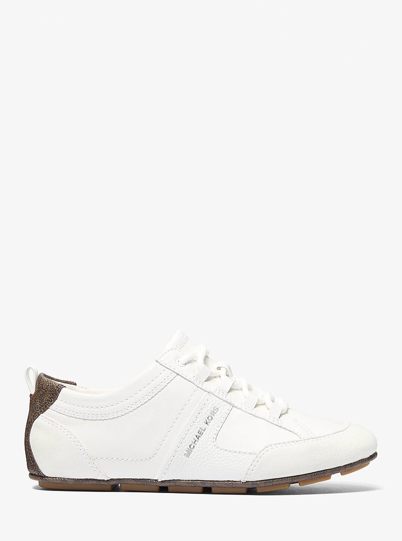 Keely Leather Trainer in OPTIC WHITE | Michael Kors