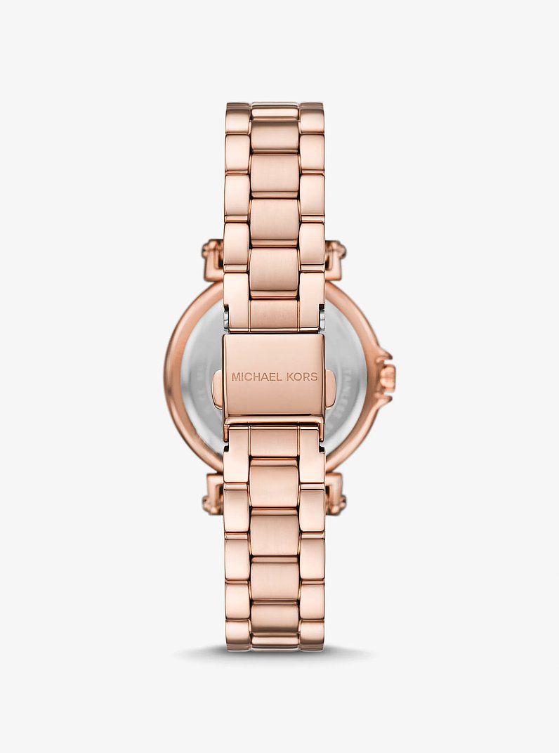 Mini Maren Pav&eacute; Rose Gold-Tone Watch in ROSE GOLD | Michael Kors