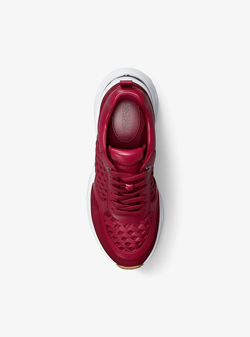 Katrina Woven Wedge Trainer in DK RASPBERRY | Michael Kors
