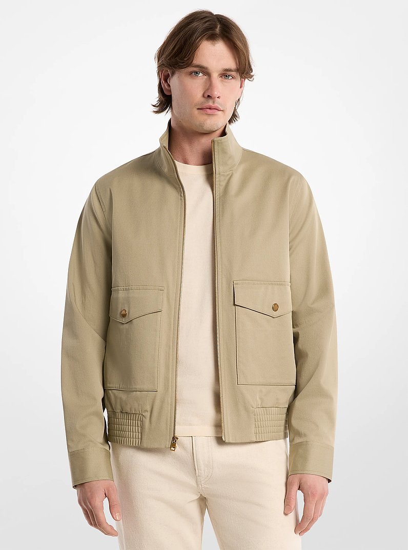 Harrington Stretch Cotton Bomber Jacket
