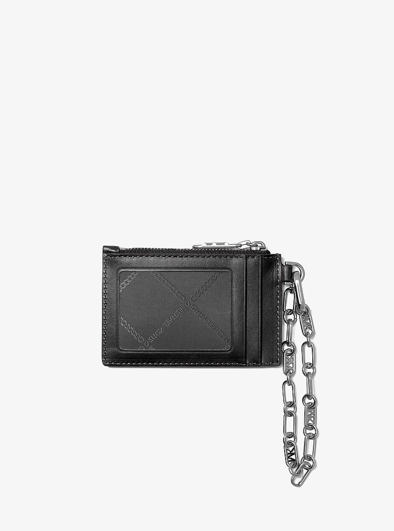 Empire Small Studded Leather Chain-Link Card Case