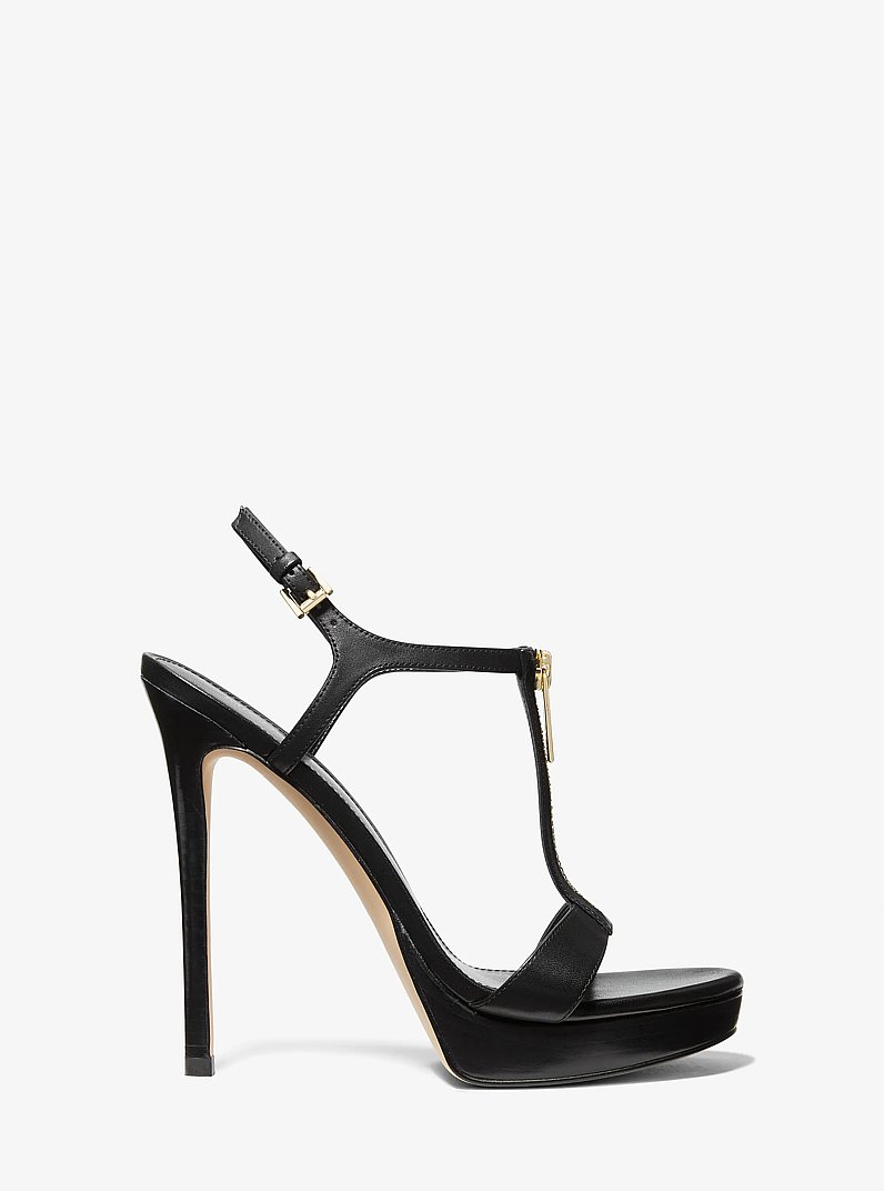 Berkley Leather Stiletto Sandal in BLACK | Michael Kors