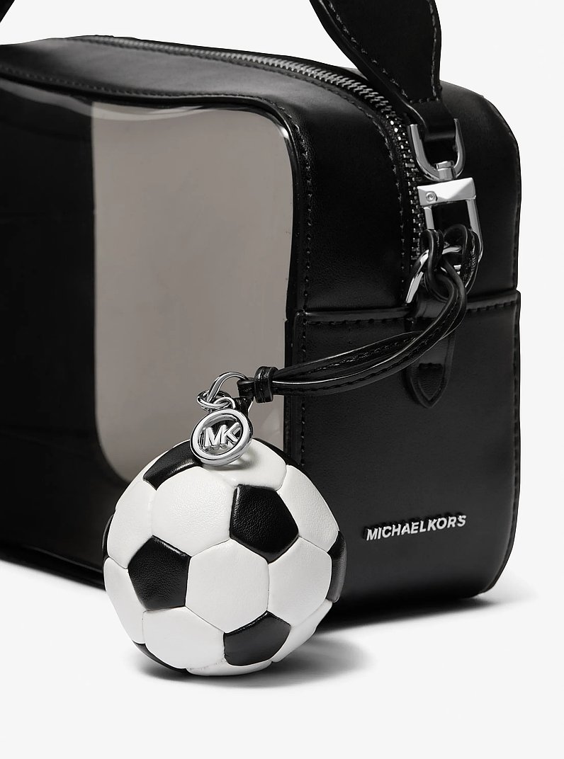 Soccer Ball Bag Charm in BLACK COMBO | Michael Kors