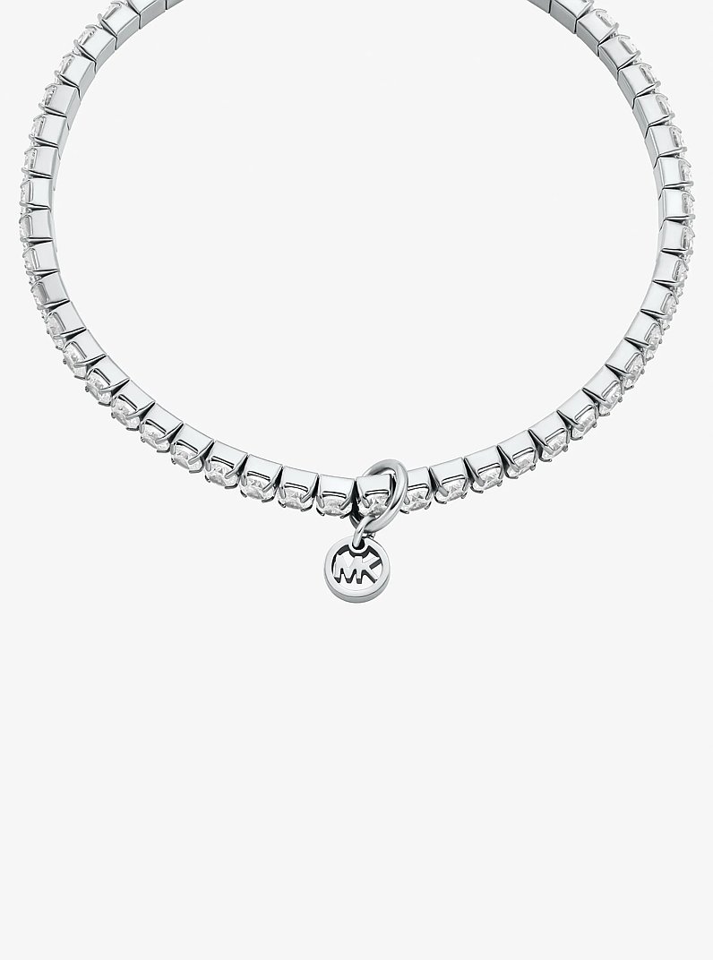 Pulsera de tenis el&aacute;stica con incrustaciones de pav&eacute; in PLATEADO | Michael Kors