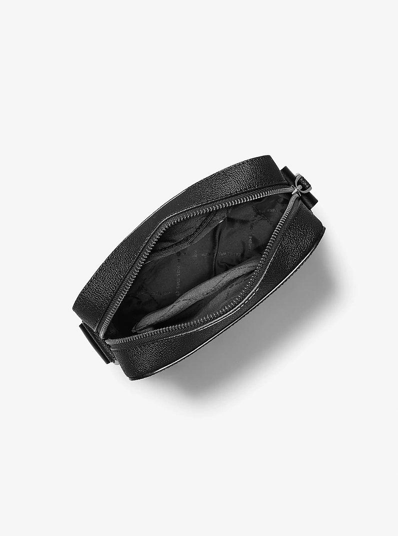Cooper Signature Logo Stripe Flight Bag in SILVER | Michael Kors