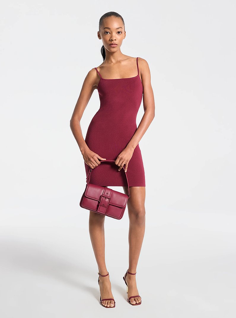 Stretch Knit Cami Dress in DEEPMULBERRY | Michael Kors